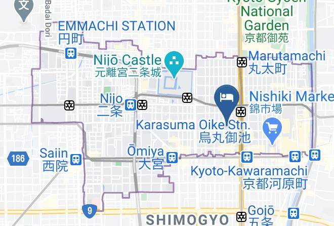 Kyoto City Nakagyo Ward - Sanjo Karasuma No Yado Suzuran Maps