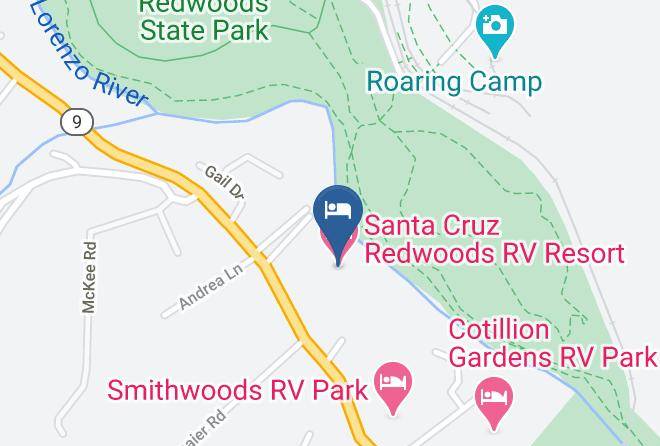 Santa Cruz - Santa Cruz Redwoods Rv Resort Maps