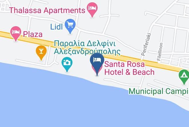 Santa Rosa Hotel & Beach Map - Eastern Macedonia And Thrace - Evros