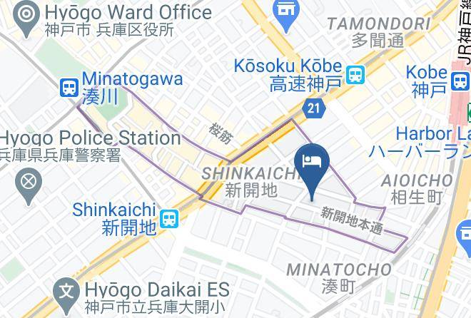 Kobe City Hyogo Ward - Sanwa Hotel Maps
