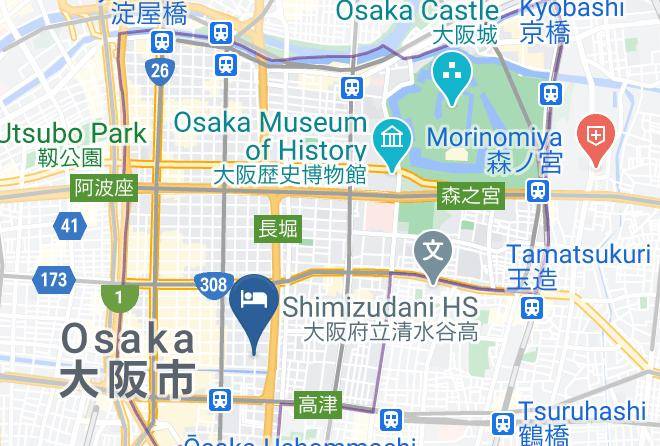 Sarasa Hotel Dotombori Map