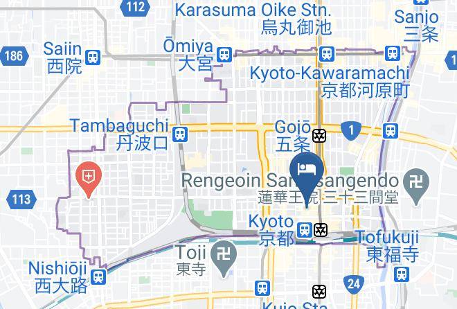 Kyoto City Shimogyo Ward - Satomo Ryokan Maps