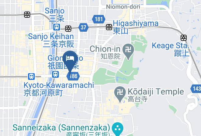 Kyoto City Higashiyama Ward - Sauna & Capsule Hotel Rumor Plaza Maps