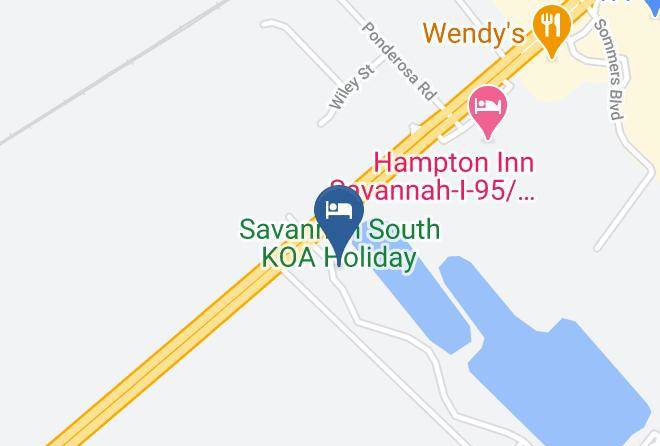 Bryan - Savannah South Koa Holiday Maps