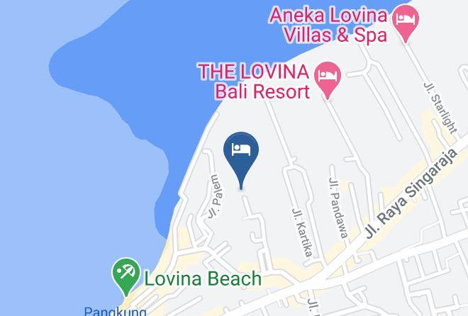 Buleleng Regency - Sawah Lovina Bungalows Maps