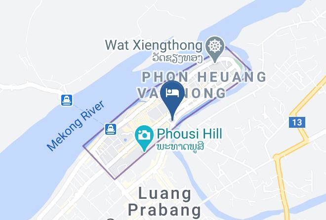 Louangphrabang - Saynamkhan River View Maps