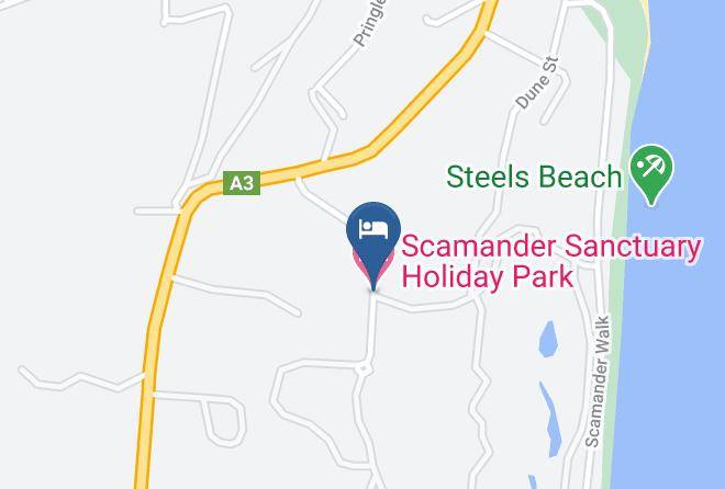 Break O Day - Scamander Sanctuary Holiday Park Maps