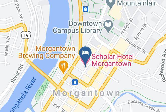 Monongalia - Scholar Hotel Morgantown Maps