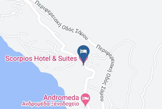 Samos - Scorpios Hotel & Suites Maps