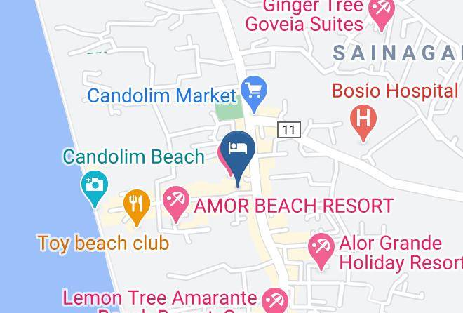 Bardez - Sea Breeze Resort Candolim Maps