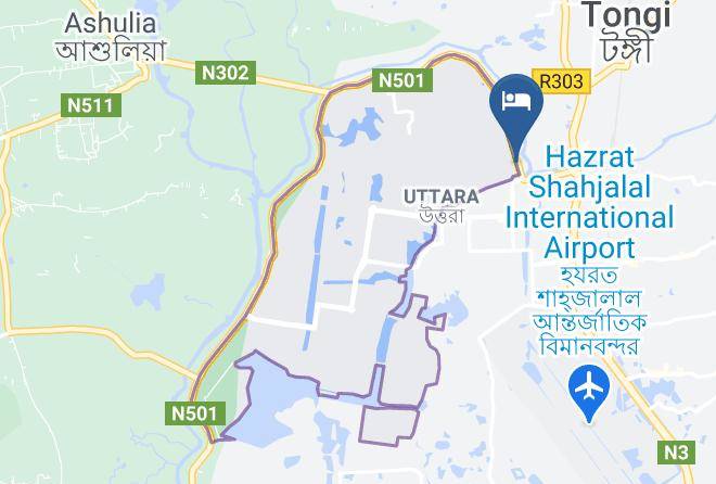 Dhaka - Sea Shell Hotel Maps