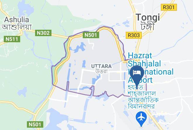 Dhaka - Sea Shell Hotel & Party Palace Maps