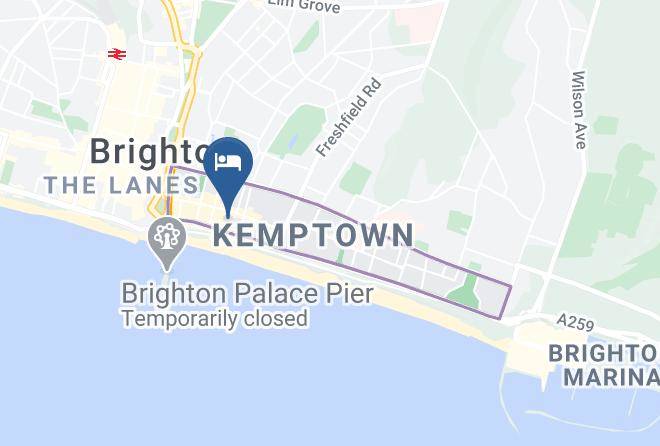 Brighton And Hove - Sea Spray Brighton Luxury Hotel Maps