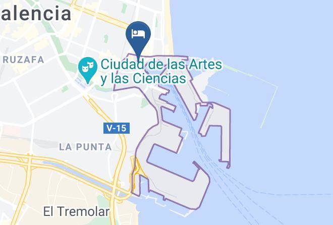 Sea You Hotel Port Valencia Map