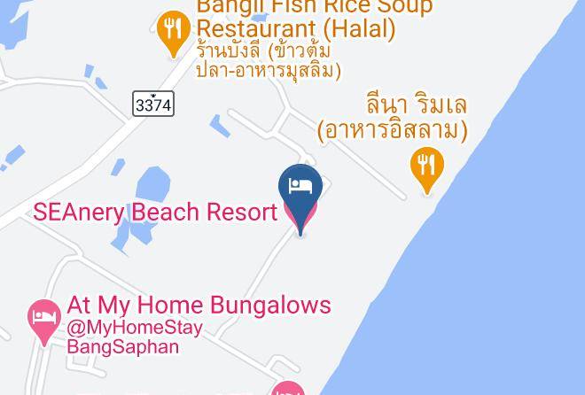 Amphoe Bang Saphan - Seanery Beach Resort Maps