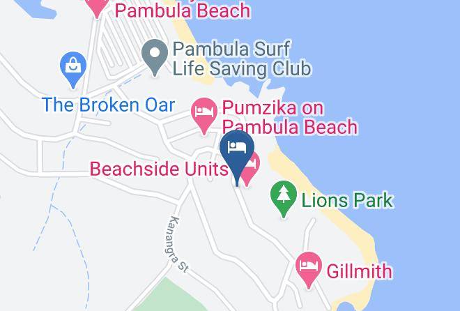 Seascape At Pambula Beach Map