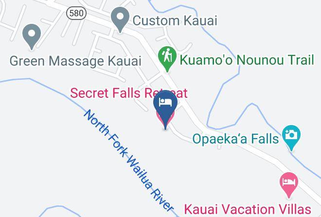 Kauai - Secret Falls Retreat Maps