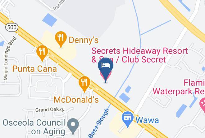 Secrets Hideaway Resort & Spa Club Secret Map