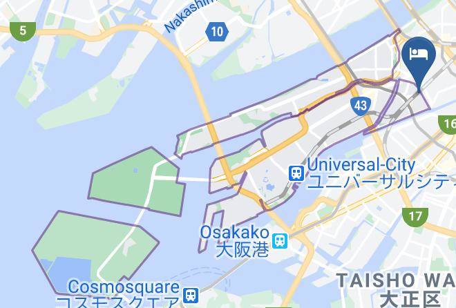 Osaka City Konohana Ward - Sekai Hotel Nishikujo Maps