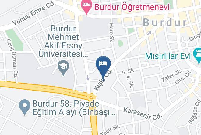 Burdur Bahcelievler - Seker Kiz Pansiyon Maps