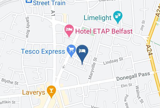 Self Catering Belfast Map