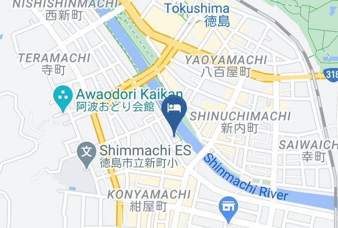 Tokushima City - Self Inn Tokushima Higashisenba Maps