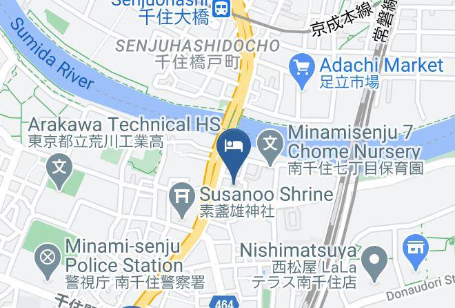 Arakawa Ward - Senju Tamuraya Maps