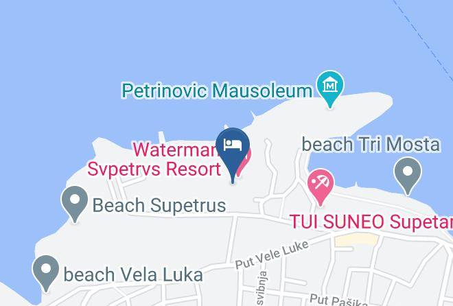 Supetar - Sentido Kaktus Resort Maps