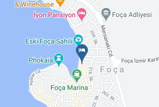 Foca - Senyildiz Hotel Maps