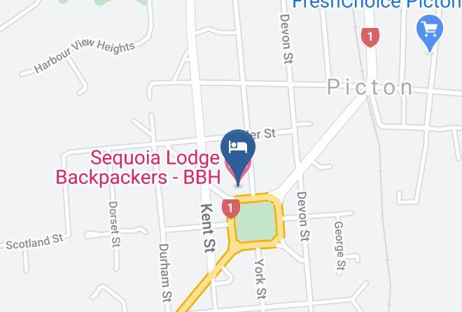 Picton - Sequoia Lodge Backpackers Bbh Maps