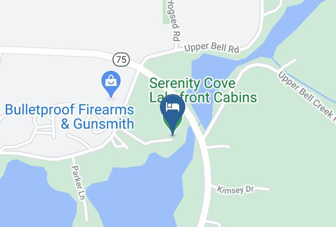 Towns - Serenity Cove Lakefront Cabins Maps