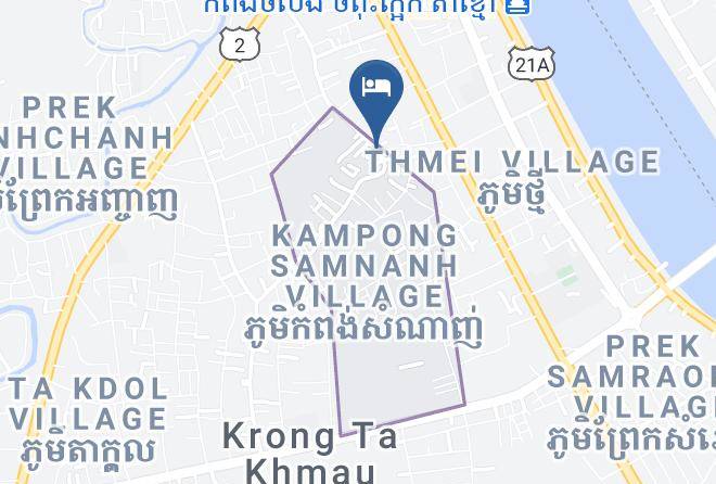 Ta Khmau Town - Sethy Boutique Hotel Maps