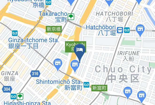 Hotel Amanek Ginza East Map