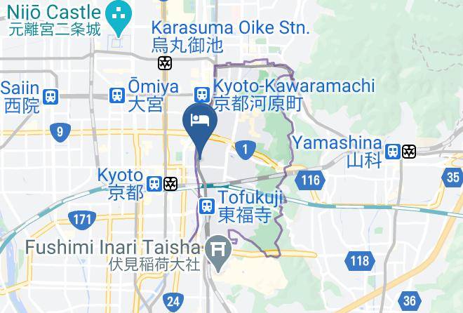 Kyoto City Higashiyama Ward - Seven Stay Tsuboniwa Maps