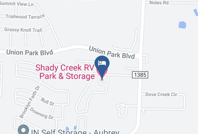 Denton - Shady Creek Rv Park & Storage Maps