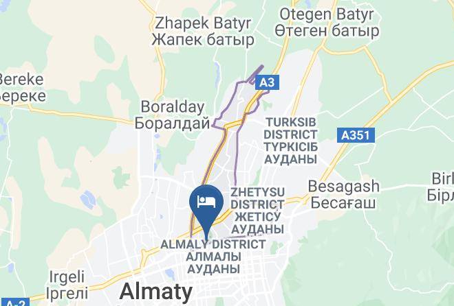 Almaty City - Shagan Hotel Maps