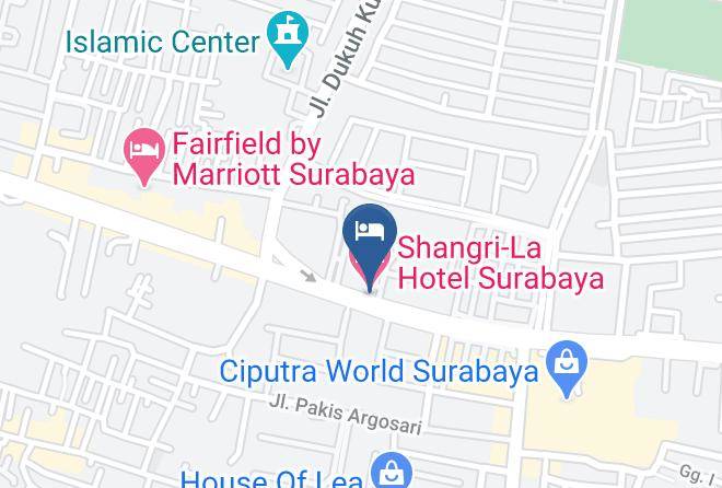 Kota Surabaya - Shangri La Hotel Surabaya Maps