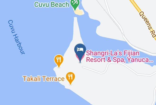 Shangri La's Fijian Resort & Spa Yanuca Island Cuvu Map