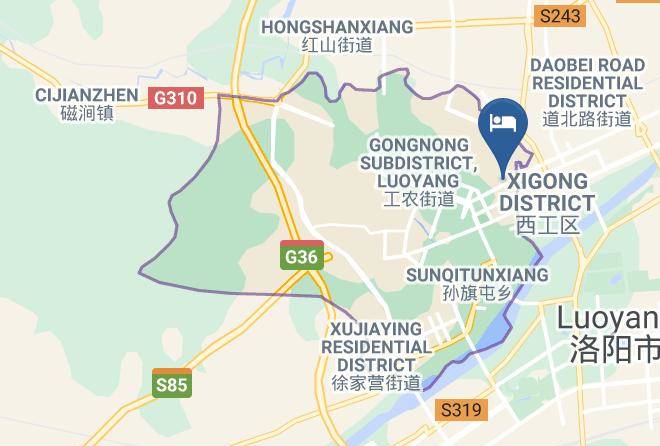 Luoyang - Shanshui Jiaju Hotel Luoyang Wangcheng Park Maps