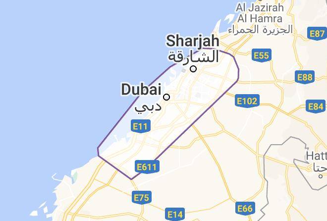 Dubai - Sharjah Carlton Hotel Maps