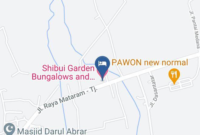 North Lombok Regency - Shibui Garden Bungalows And Restaurant Maps