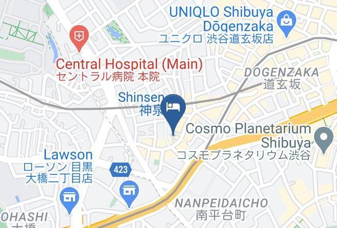 Shibuya Ward - Shibuya Capsule Bamboo Hotel Maps