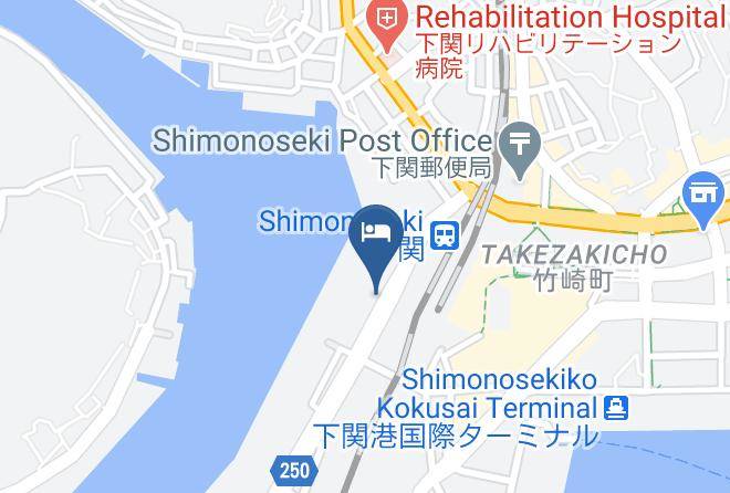 Shimonoseki City - Shimonoseki Station West Washington Hotel Plaza Maps