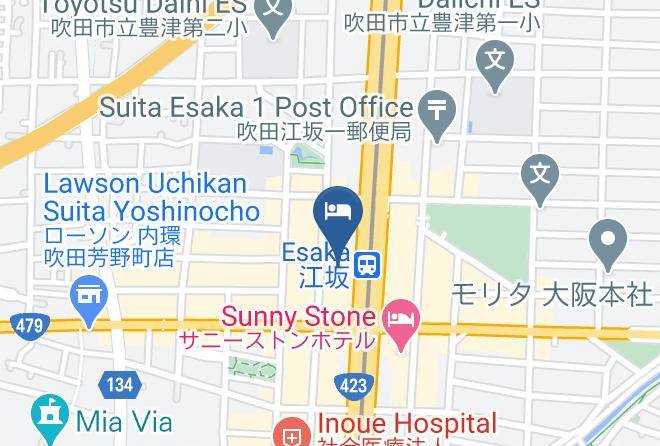 Suita City - Shin Osaka Esaka Tokyu Rei Hotel Maps