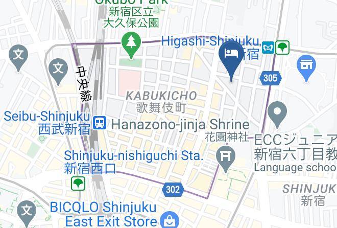 Shinjuku Ward - Shinjuku Granbell Hotel Maps