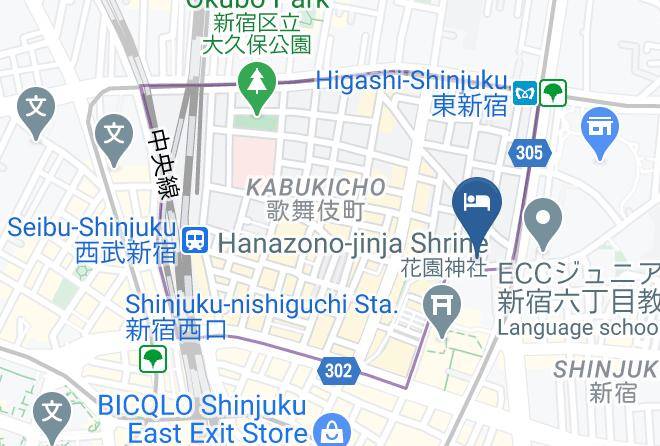 Shinjuku Ward - Shinjuku Urban Hotel Maps