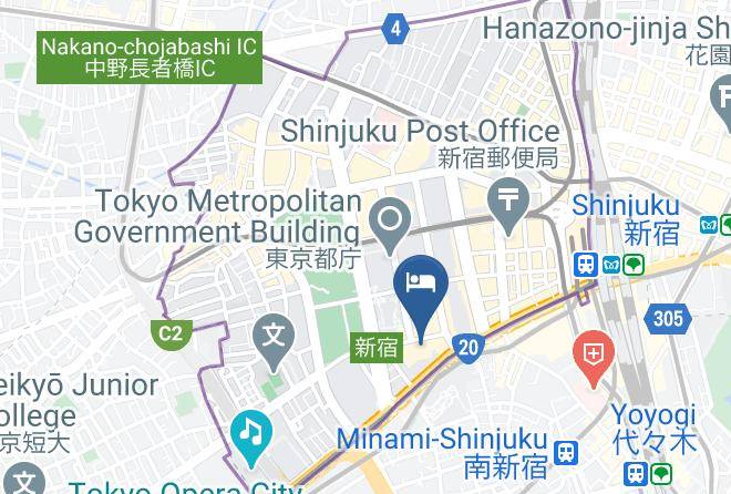 Shinjuku Ward - Shinjuku Washington Hotel Maps