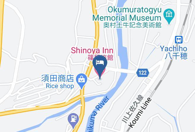 Sakuho Townminamisaku District - Shinoya Inn Maps