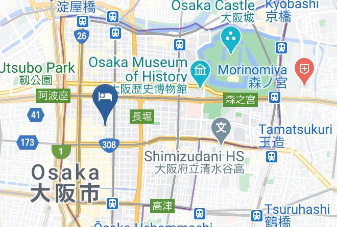 Osaka City Chuo Ward - Shinsaibashi Crystal Hotel Maps