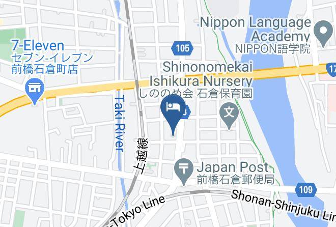 Maebashi City - Shiroiya Hotel Maps
